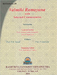 Valmiki Ramayana with selected commentaries Balakanda